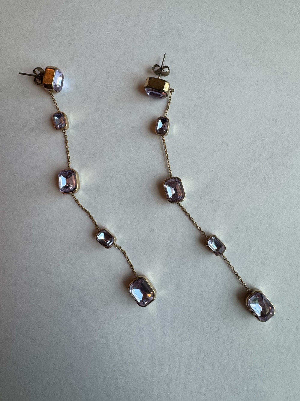 Ettika Purple Jewel Drop Earrings